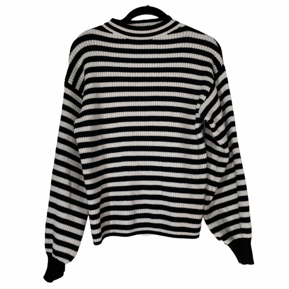 By Anthropologie Mock Neck Balloon Sleeves Sweater